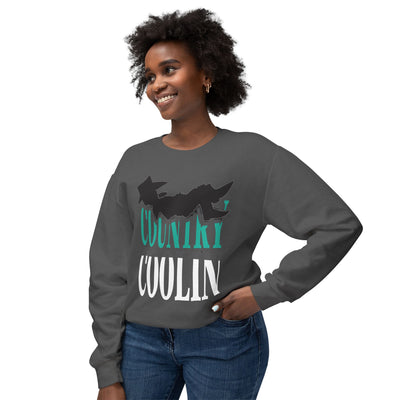 Country Coolin' Unisex Lightweight Crewneck Sweatshirt | Perfect for Music Lovers, Casual Outings, Spring/Fall Fashion, Gifts