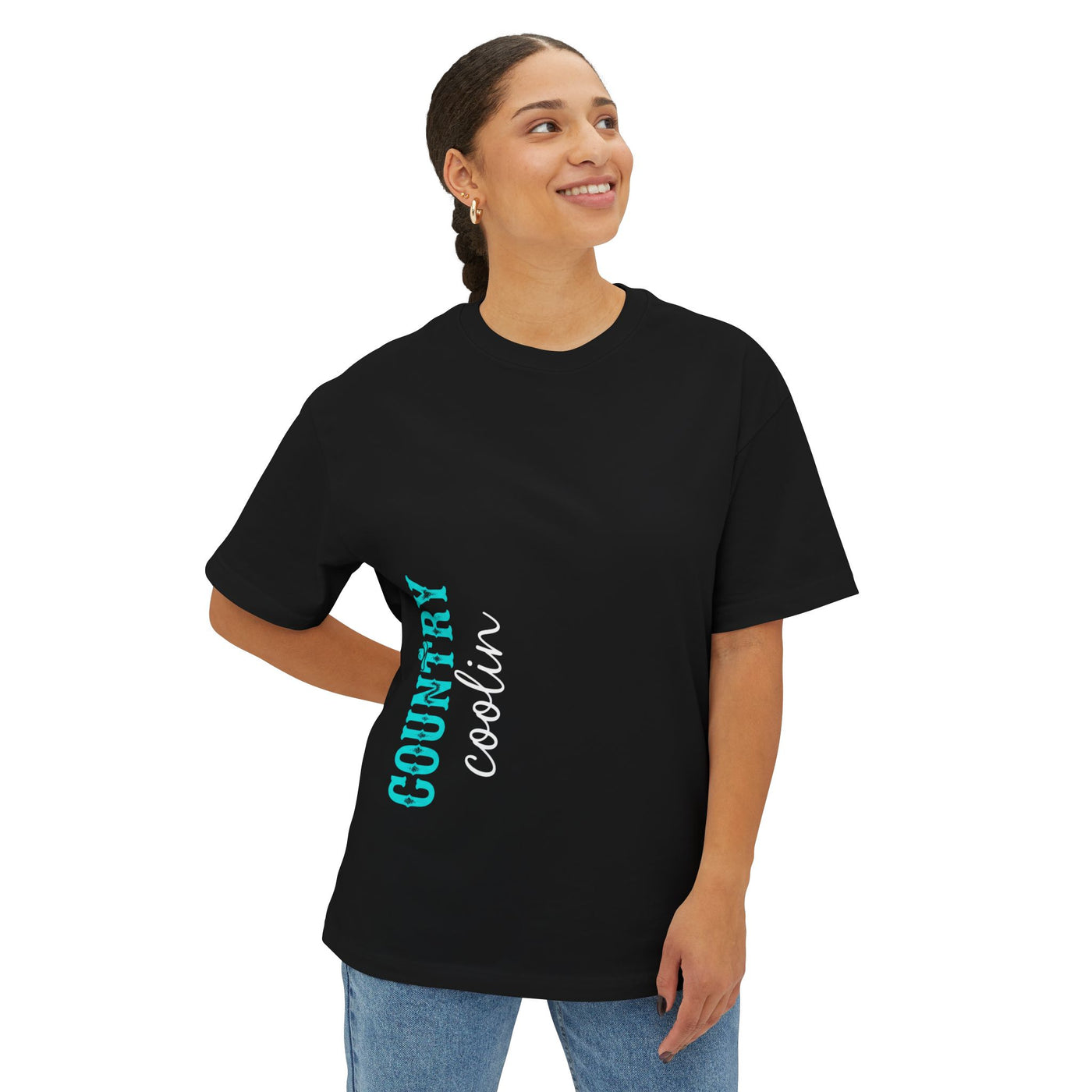 Country Vibe Unisex Oversized Boxy Tee, Casual Streetwear, Gift for Music Lovers, Summer Fashion, Easygoing Style