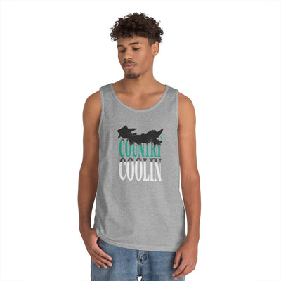 Country Cool Unisex Heavy Cotton Tank Top, Summer Apparel, Festival Wear, Gift for Outdoor Lovers, Casual Style