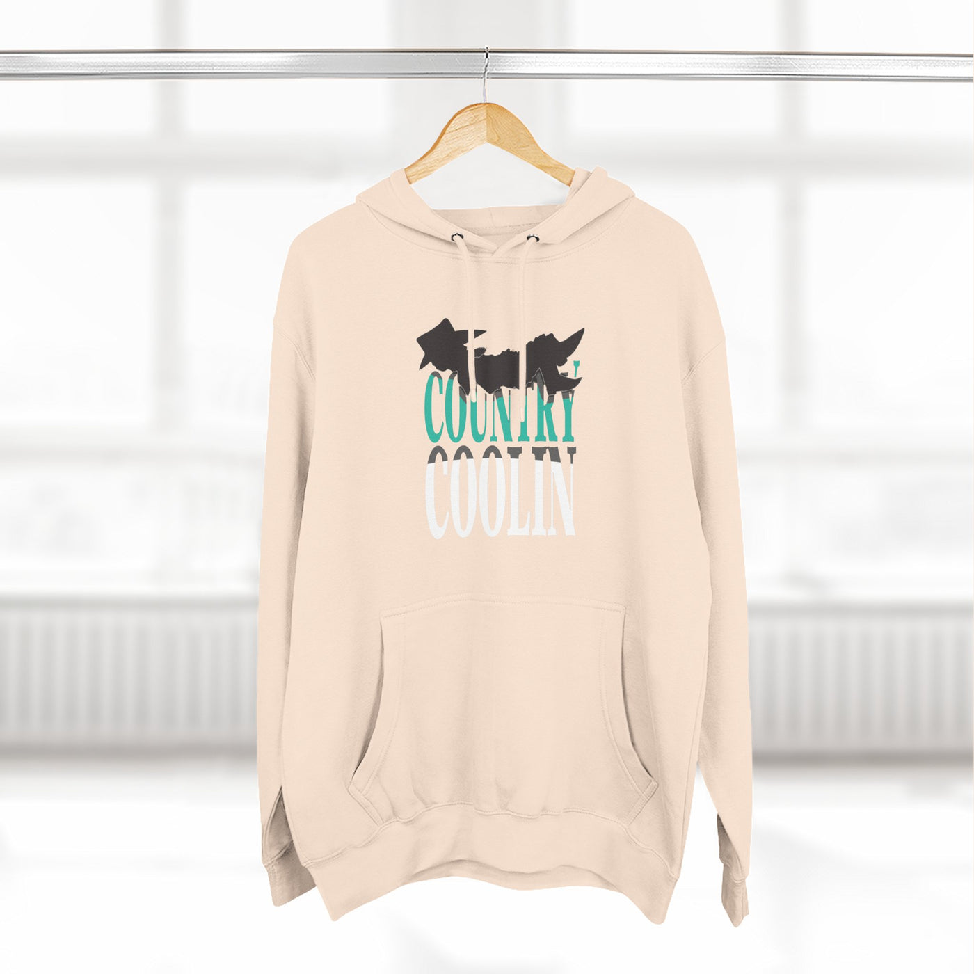 Country Cool Three-Panel Fleece Hoodie | Cozy Sweatshirt for Casual Wear, Gifts for Him/Her, Winter Comfort, Trendy Streetwear