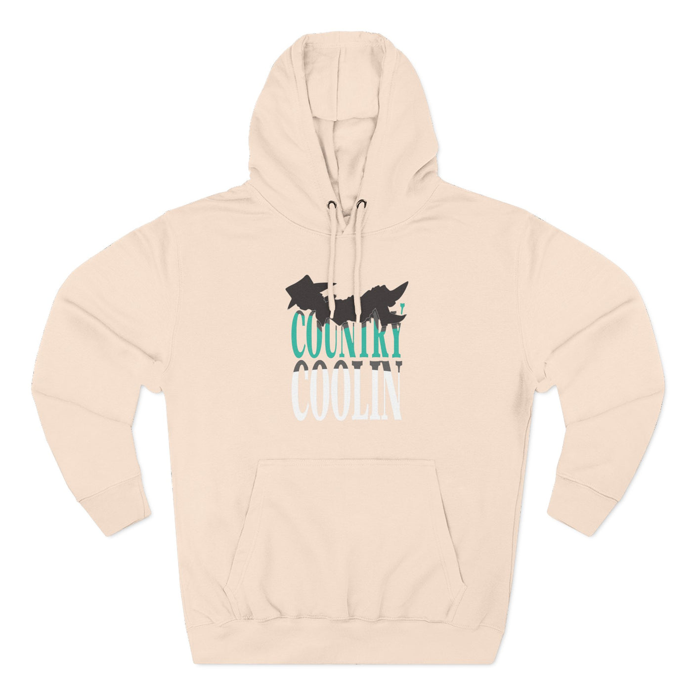 Country Cool Three-Panel Fleece Hoodie | Cozy Sweatshirt for Casual Wear, Gifts for Him/Her, Winter Comfort, Trendy Streetwear