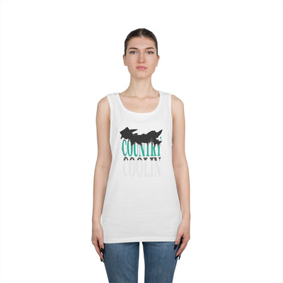Country Cool Unisex Heavy Cotton Tank Top, Summer Apparel, Festival Wear, Gift for Outdoor Lovers, Casual Style