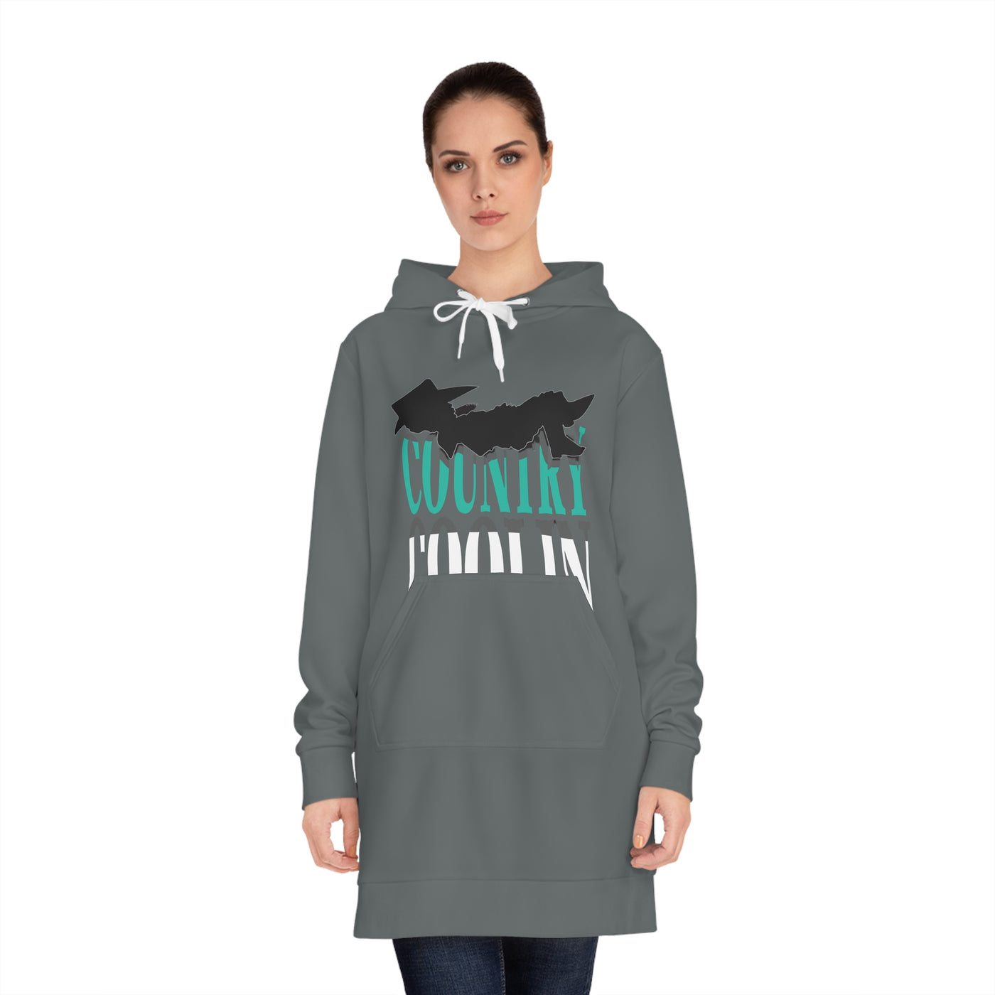 Country Vibe Women's Hoodie Dress, Casual Dress, Comfortable Hoodie, Cozy Loungewear, Perfect Gift for Her