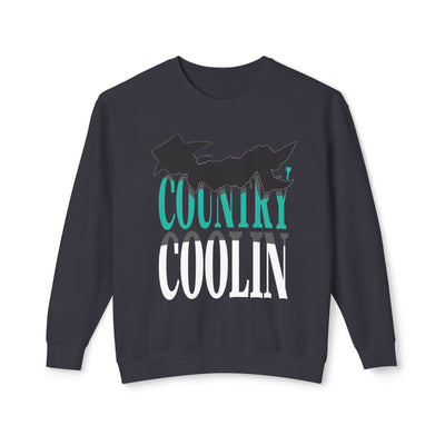 Country Coolin' Unisex Lightweight Crewneck Sweatshirt | Perfect for Music Lovers, Casual Outings, Spring/Fall Fashion, Gifts