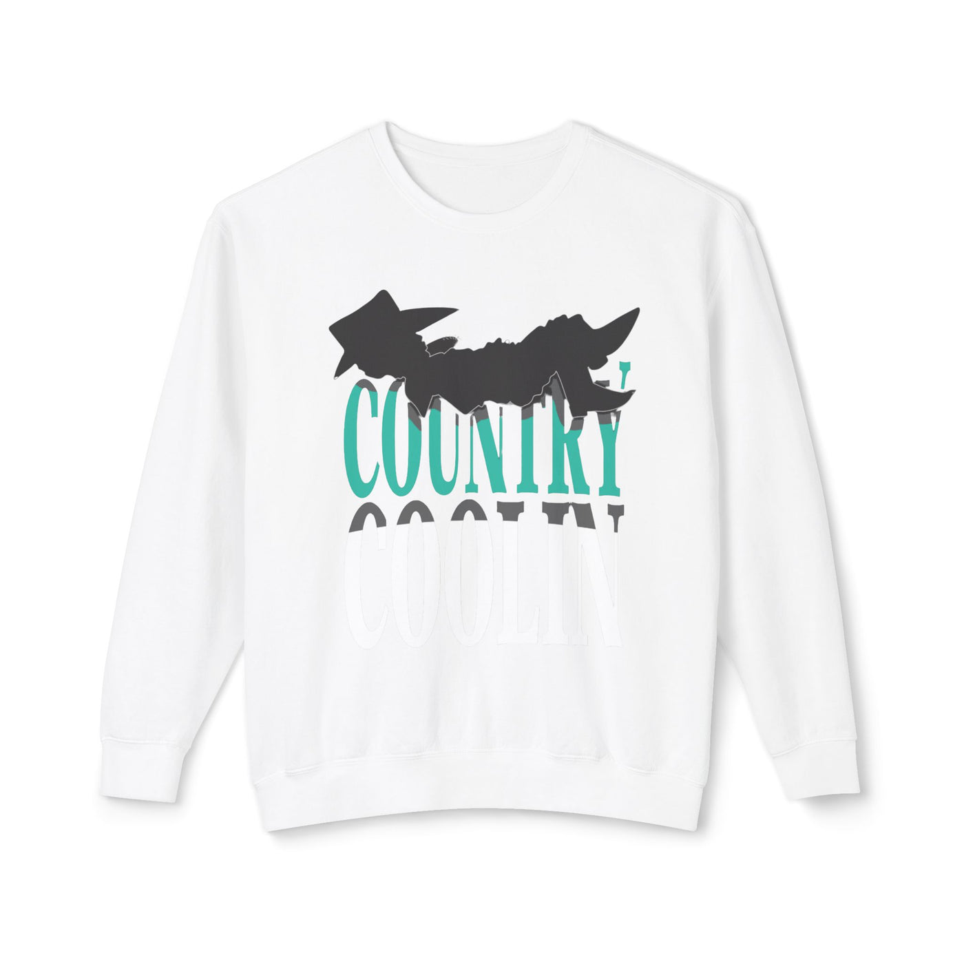 Country Coolin' Unisex Lightweight Crewneck Sweatshirt | Perfect for Music Lovers, Casual Outings, Spring/Fall Fashion, Gifts