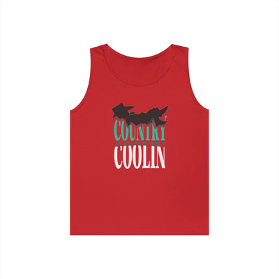 Country Cool Unisex Heavy Cotton Tank Top, Summer Apparel, Festival Wear, Gift for Outdoor Lovers, Casual Style