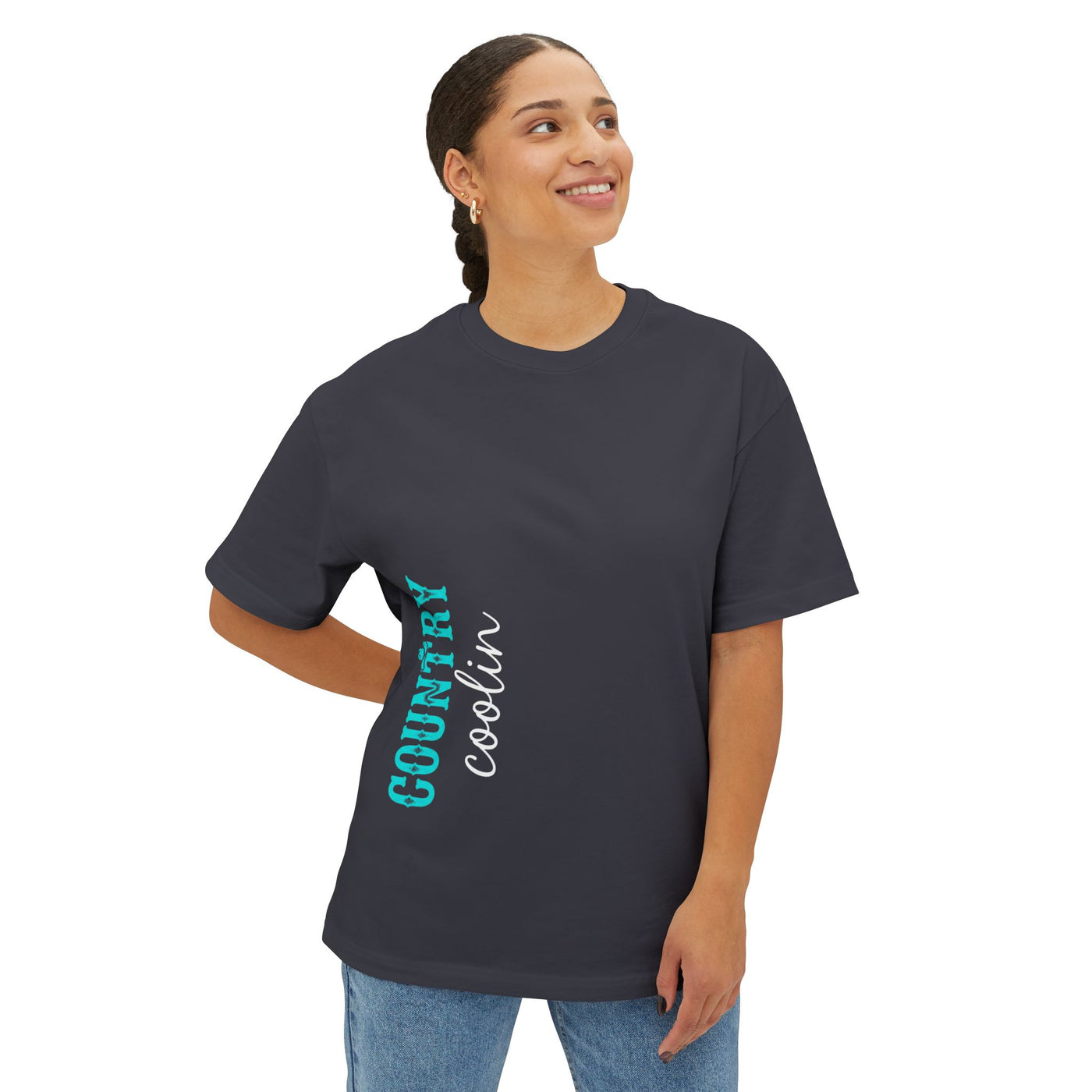 Country Vibe Unisex Oversized Boxy Tee, Casual Streetwear, Gift for Music Lovers, Summer Fashion, Easygoing Style