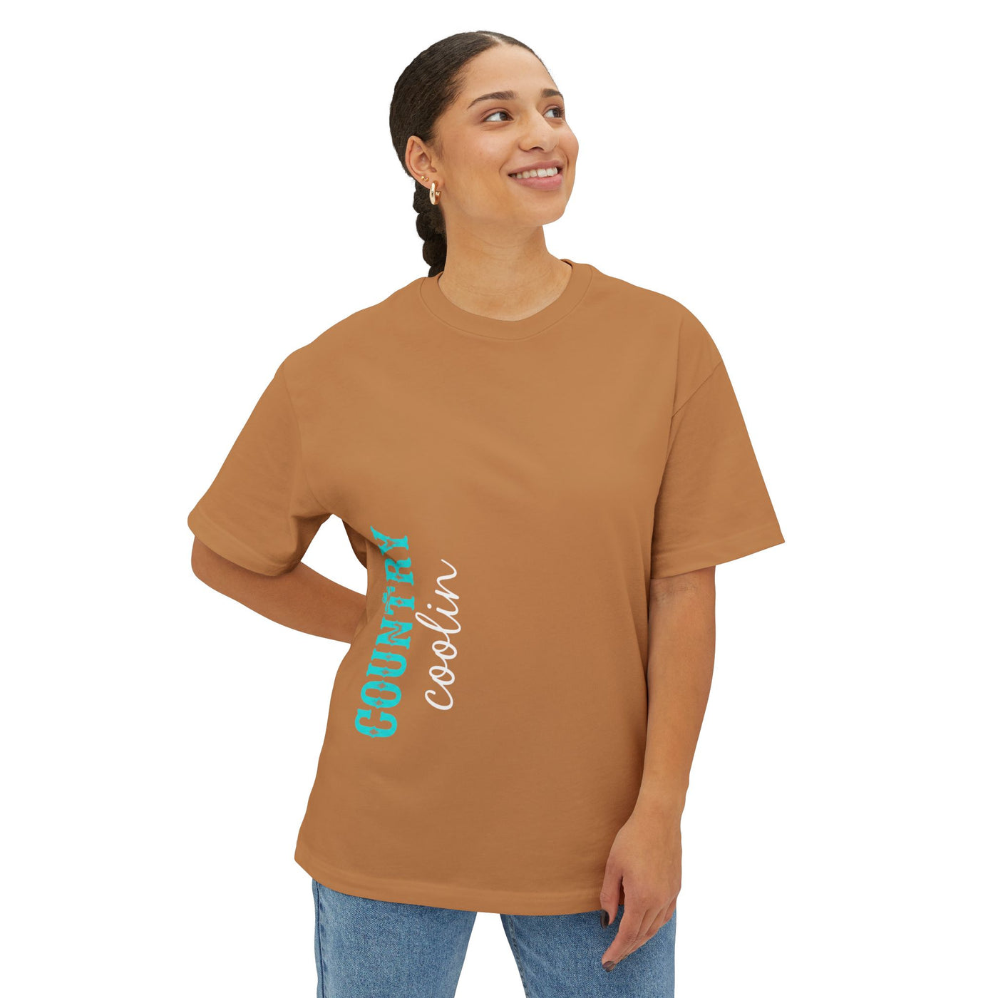 Country Vibe Unisex Oversized Boxy Tee, Casual Streetwear, Gift for Music Lovers, Summer Fashion, Easygoing Style