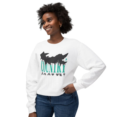 Country Coolin' Unisex Lightweight Crewneck Sweatshirt | Perfect for Music Lovers, Casual Outings, Spring/Fall Fashion, Gifts