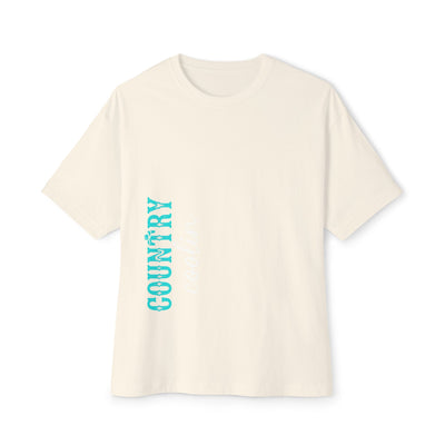 Country Vibe Unisex Oversized Boxy Tee, Casual Streetwear, Gift for Music Lovers, Summer Fashion, Easygoing Style