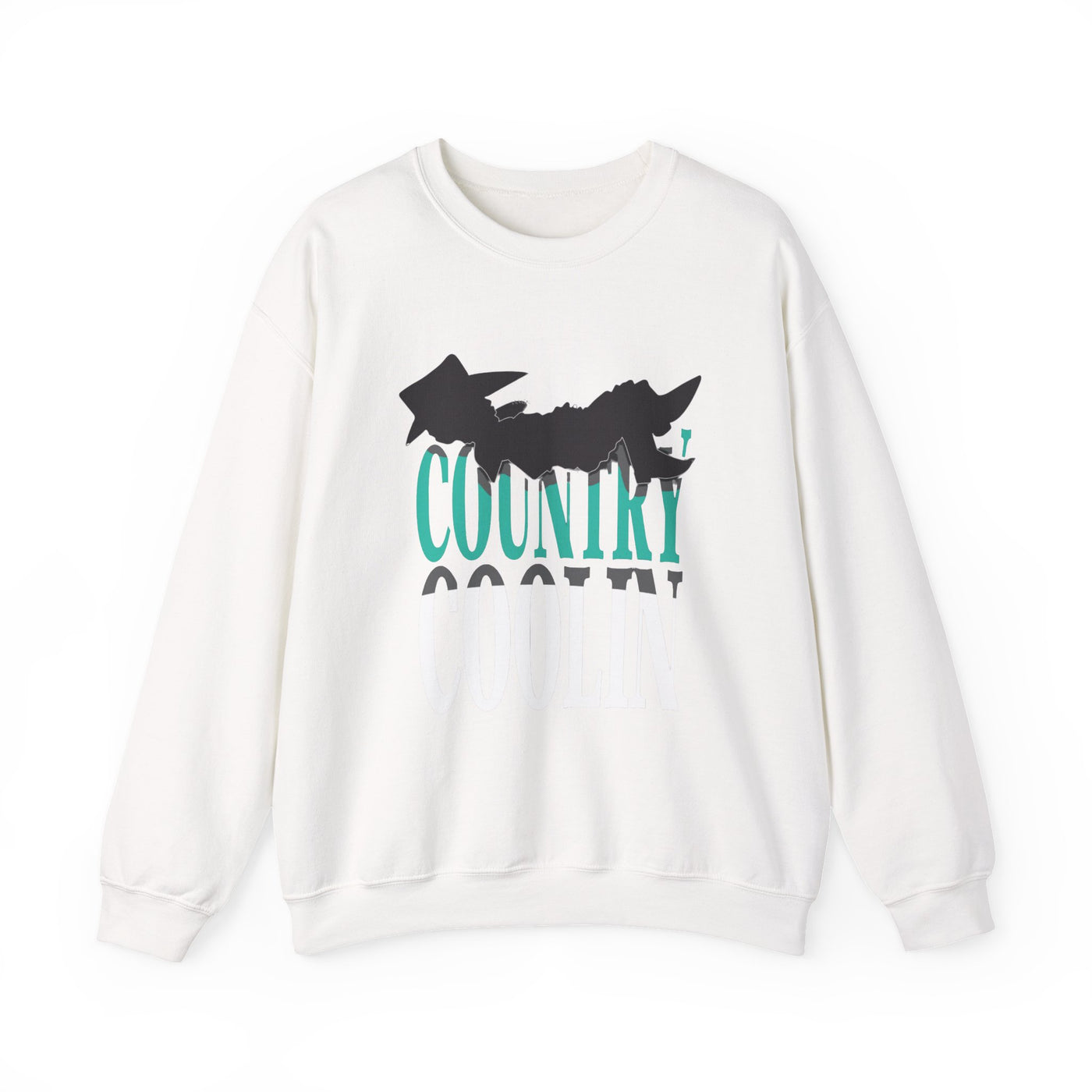 Country Cool Vibe Unisex Heavy Blend Crewneck Sweatshirt, Casual Wear, Everyday Comfort, Gift for Friends, Trendy Apparel