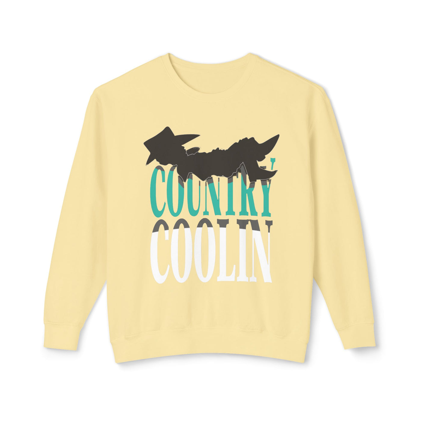 Country Coolin' Unisex Lightweight Crewneck Sweatshirt | Perfect for Music Lovers, Casual Outings, Spring/Fall Fashion, Gifts