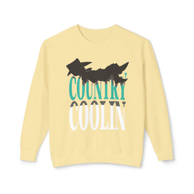 Country Coolin' Unisex Lightweight Crewneck Sweatshirt | Perfect for Music Lovers, Casual Outings, Spring/Fall Fashion, Gifts