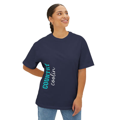 Country Vibe Unisex Oversized Boxy Tee, Casual Streetwear, Gift for Music Lovers, Summer Fashion, Easygoing Style
