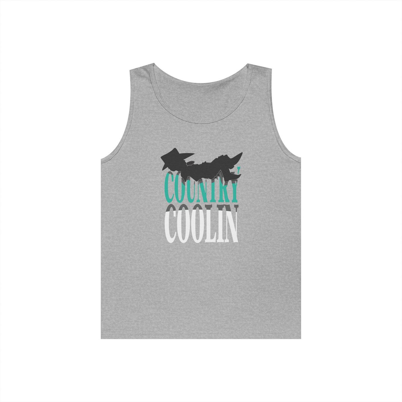 Country Cool Unisex Heavy Cotton Tank Top, Summer Apparel, Festival Wear, Gift for Outdoor Lovers, Casual Style