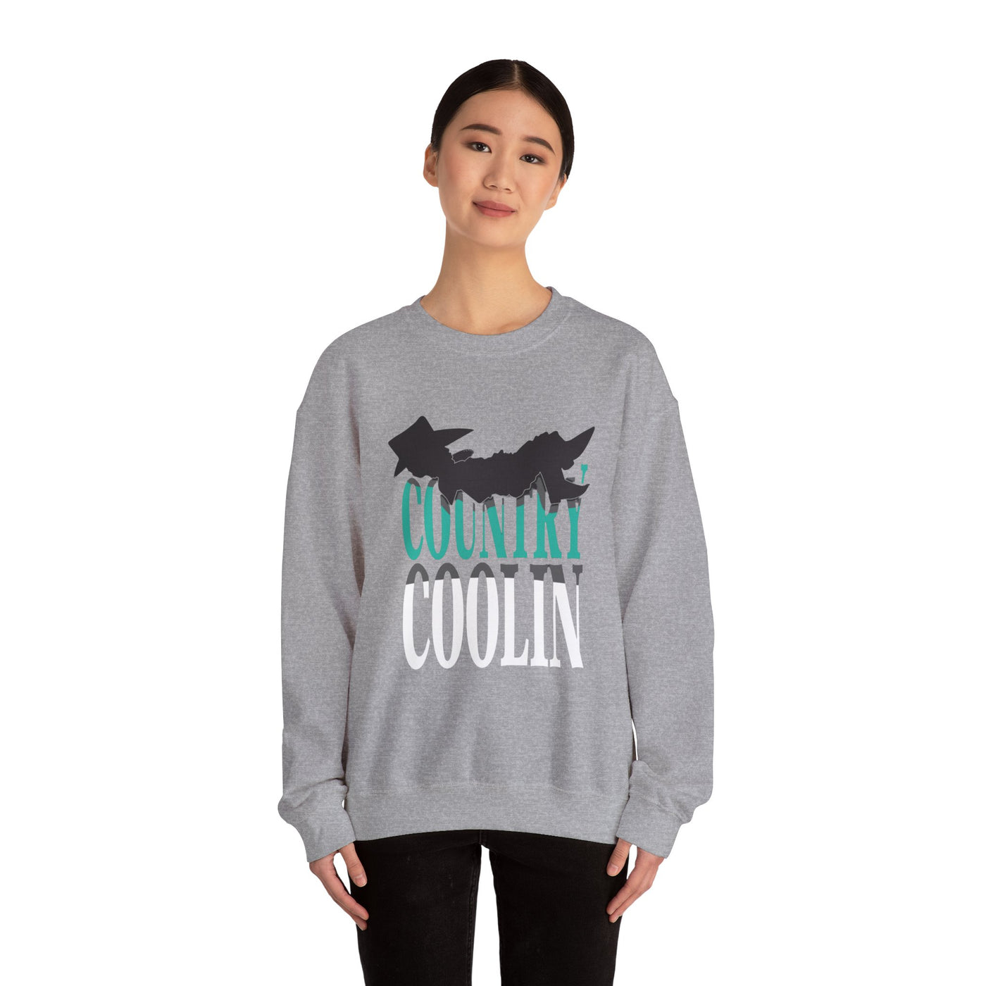 Country Cool Vibe Unisex Heavy Blend Crewneck Sweatshirt, Casual Wear, Everyday Comfort, Gift for Friends, Trendy Apparel