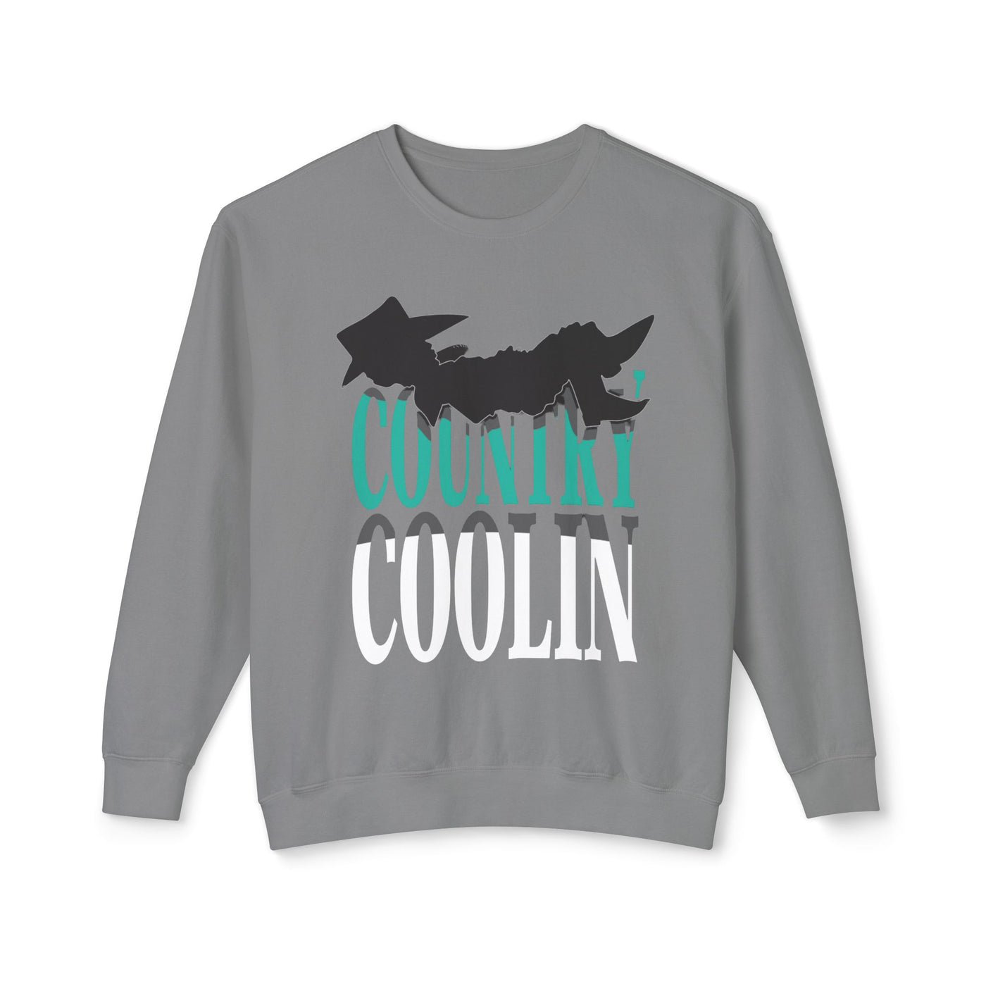 Country Coolin' Unisex Lightweight Crewneck Sweatshirt | Perfect for Music Lovers, Casual Outings, Spring/Fall Fashion, Gifts