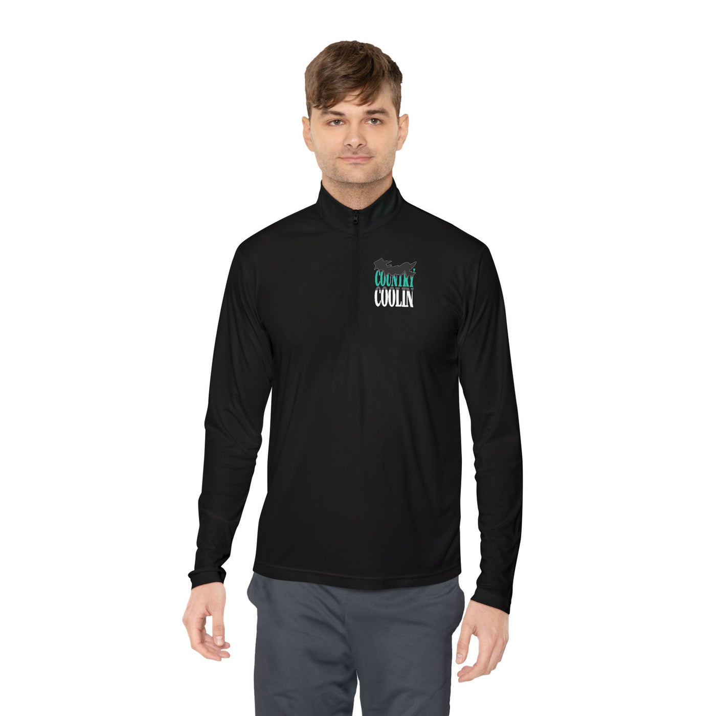 Unisex Quarter-Zip Pullover for Casual Comfort, Ideal for Spring Outings, Cozy Layering, Gift for Active Friends, Sportswear