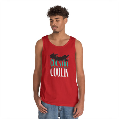 Country Cool Unisex Heavy Cotton Tank Top, Summer Apparel, Festival Wear, Gift for Outdoor Lovers, Casual Style