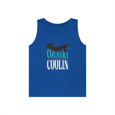 Country Cool Unisex Heavy Cotton Tank Top, Summer Apparel, Festival Wear, Gift for Outdoor Lovers, Casual Style