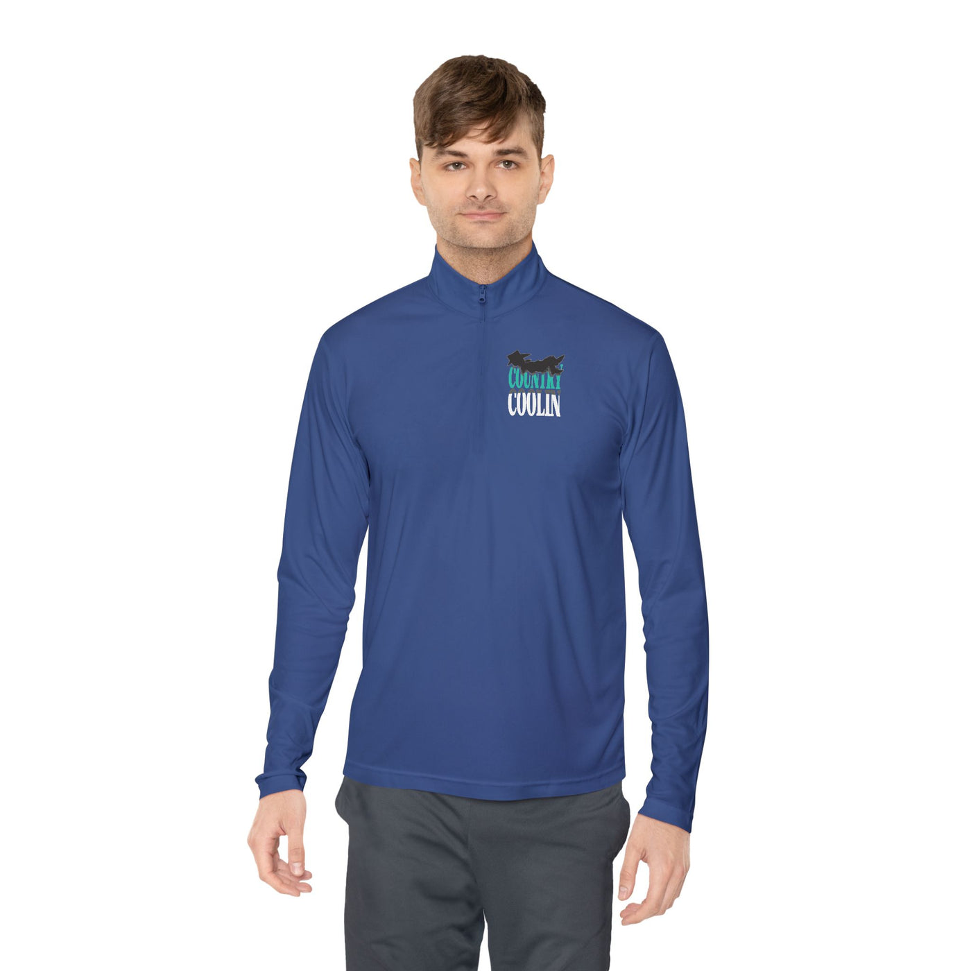 Unisex Quarter-Zip Pullover for Casual Comfort, Ideal for Spring Outings, Cozy Layering, Gift for Active Friends, Sportswear