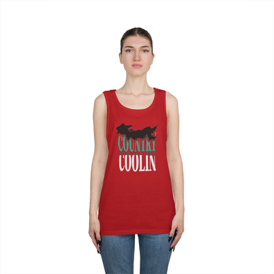 Country Cool Unisex Heavy Cotton Tank Top, Summer Apparel, Festival Wear, Gift for Outdoor Lovers, Casual Style