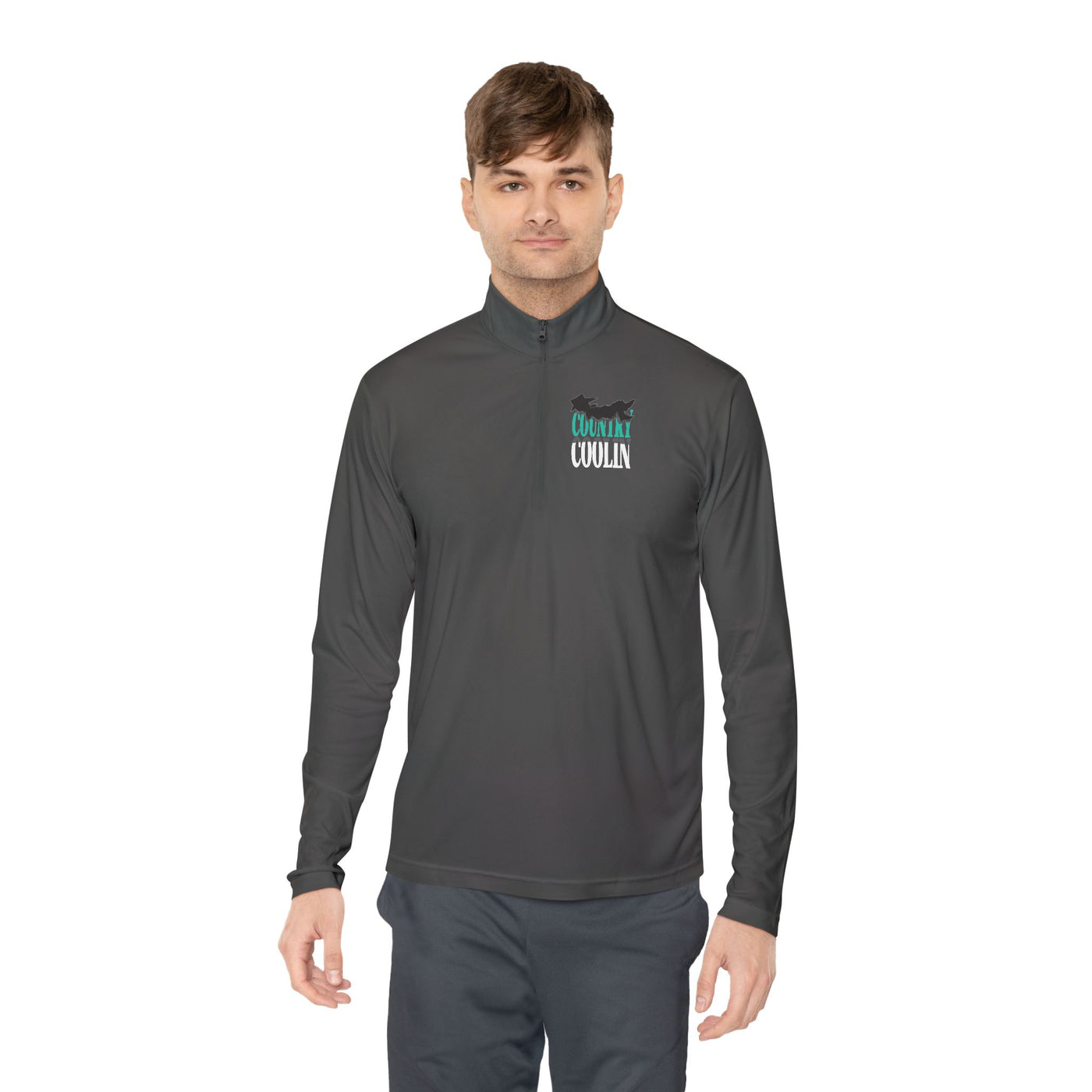 Unisex Quarter-Zip Pullover for Casual Comfort, Ideal for Spring Outings, Cozy Layering, Gift for Active Friends, Sportswear